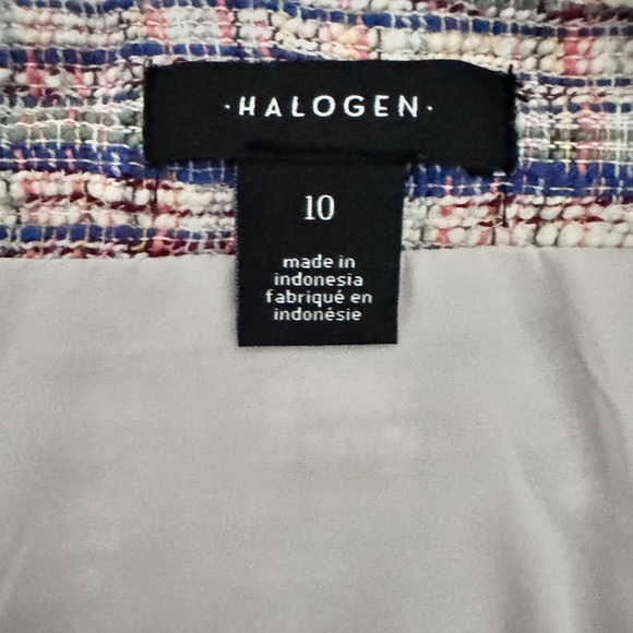 Halogen Women's Pencil Skirt Faux Wrap Button Tweed‎ Size 10 - Picture 5 of 7